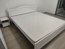 乌林府实木床1.5米现代简约欧式双人床主卧1.8家用经济出租房木床单人床 白色床+床垫-高端款 【强推】1500mm*2000mm 实拍图