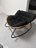 法思丹摇椅家用摇摇椅躺椅大人阳台休闲椅可躺可睡窝窝椅懒人2025新款 【标准款】黑色 实拍图