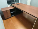YOE.FTY优宜老板桌办公桌董事长大班台领导电脑桌单人工作台经理桌总裁桌 大叶胡桃+铁灰色（左副柜） 2.0米老板桌 实拍图