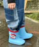 猪爸爸儿童雨鞋男童防滑防水耐磨女童立体宝宝幼儿卡通汪汪队雨靴蓝色15 实拍图