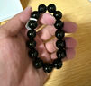 金石灵天然黑曜石手串男女款水晶手链海蓝宝五行补水佛珠转运珠生日礼物 黑曜石手链14毫米 实拍图