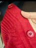 优衣库童装女童souffle yarn舒芙蕾开衫长袖毛衣外套新款478173 15 珊瑚红色 120 实拍图
