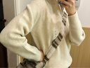 优衣库男女装souffle yarn舒芙蕾半拉链针织衫毛衣毛衫新款478546 01 乳白色 L /175/100A 实拍图