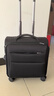 袋鼠（KANGAROO）小型轻便行李箱高铁飞机登机专用牛津布箱子拉杆箱商务旅行箱男士 黑色 （耐磨牛津布+前双开盖） 16英寸 （可登机箱免托运） 实拍图