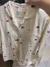 猫人女士睡衣女春季纯棉防螨抑菌可爱腊肠狗开衫家居服米色2XL 实拍图