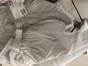 优衣库女装休闲廓形长裤/系腰带弯刀镰刀裤子481028 481028/02浅灰色 S 实拍图