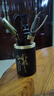 久堂茶道六君子套装功夫茶具配件茶夹茶刀茶勺杯叉养壶笔泡茶工具用品 竹-铜木六君子（黑檀配件） 实拍图