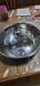 不锈钢和面盆加深揉面盆家用厨房打蛋洗菜发面汤盆汤锅大盆火锅 30cm不锈钢和面盆+玻璃盖 实拍图