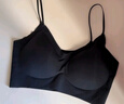 草本初色内衣女无痕无钢圈大胸显小胸聚拢百搭无痕背心式运动文胸 黑色 M 实拍图