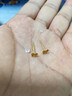 周六福足金999四叶草黄金耳钉女生日礼物AA096009 一对 约0.76g 实拍图