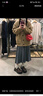 相伊恋人针织外套女25年春秋季新款毛衣外搭中长款宽松开衫慵懒风韩版上衣 卡其色 均码 【建议80-140斤】 实拍图