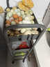 馨婺家碳钢小推车零食架零食置物架收纳架客厅置物架落地架子储物架货架 三层黑【pp材质】小号 实拍图