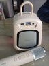 索爱（soaiy）K32M话筒K歌麦克风音箱一体儿童无线户外家用音响家庭MINI KTV6自带声卡蓝牙唱歌便携神器礼物39 油彩白双麦【小度AI 智能美声芯片】 实拍图