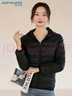 真维斯（Jeanswest）羽绒服女春秋连帽轻薄羽绒短款白鸭绒轻便薄款外套女款黑色XL 实拍图