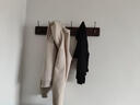 伊思家挂衣架墙上壁挂衣服挂钩挂衣钩进门玄关入户门后口钥匙免打孔实木 浅卡色【6钩】强力承重实木 实拍图