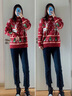 相伊恋人毛衣针织衫女25新款秋冬红色圣诞复古外套圆领保暖宽松小个子上衣 圣诞红色毛衣 均码 【建议80~140斤】 实拍图