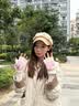 三丽鸥官方正品hellokitty手套冬季女保暖骑行毛绒可爱五指可触屏 正版授权-Hello Kitty【米白色+半指翻盖两用 】甜美款 三丽鸥-Hello Kitty-手套【均码】柔软亲肤-防风防寒 实拍图