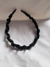 黑色高级感小香风缠绕串珠发箍女齿梳波浪高颅顶神器头箍发饰发卡 巴黎王妃发箍 1个 实拍图