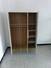 束寻【上门安装】衣柜现代简约实木挂衣杆经济型简易组装出租房卧室 两门80*40*180暖白+胡桃色 自行安装 实拍图