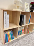 小匠材实木书架落地一体置物架靠墙实木书柜立式收纳格子柜原木色八格柜 实拍图