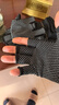 贸正 漏五指手套劳保10双 半截尼龙点胶防滑耐磨分拣打包物流工作干活点珠薄款 黑色 实拍图