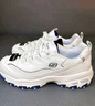 斯凯奇（Skechers）女鞋小白熊女士休闲鞋子厚底增高百搭运动软底老爹鞋女99999863 白色/海军蓝色/WNV 37 实拍图