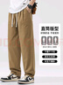 班尼路（Baleno） S&K系列秋季裤子工装裤宽松直筒加绒加厚休闲阔腿美式纯棉长裤子 卡其 L 【120-135斤】 实拍图