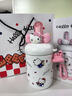 YANIS 3hello kitty保温杯大容量水杯女礼物高颜值咖啡杯316不锈钢吸管杯 hellokitty700ml（316礼盒装） 实拍图