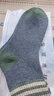【加厚保暖】秋冬季毛圈袜中筒袜加绒保暖条纹男女同款撞色复古 福利款三杠毛圈试用装 1双 实拍图