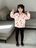 G.duck小黄鸭女童外套两面穿外套儿童风衣春秋季加绒冲锋衣女宝宝小孩 浅粉色 加绒款 100 （升级款） 实拍图