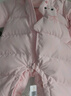 巴拉巴拉童装婴儿羽绒服连体衣宝宝2025新款冬装加厚保暖哈衣爬服萌趣造型 粉色小猫-白鸭绒 90 cm-充绒量93g 实拍图
