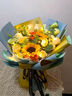 艾斯维娜鲜花速递向日葵混搭花束生日礼物全国同城配送 向日葵香槟韩式花束 实拍图