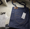 LEE牛仔帆布袋女士托特包单肩包大容量通勤手提包购物袋男女个性工装 深牛仔色 实拍图