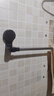 吸盘毛巾架免打孔卫生间置物架浴室毛巾杆壁挂式厕所浴巾收纳挂架 伸缩款透明黑【65-130cm】 实拍图