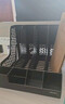 得力（deli）4联带笔筒多功能桌面档案收纳盒文件框栏篮盘书立架 办公用品置物架资料架子镂空黑色78981 实拍图