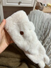 浩冠 可爱毛茸茸手套女冬季少女韩版翻盖露指毛绒保暖加绒学生 米黄 均码 实拍图
