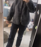 优衣库女装男装仿羊羔绒摇粒绒休闲开衫长袖宽松外套冬新款479616 08 深灰色 S /155/80A 实拍图