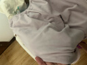 安之伴情侣睡衣秋冬双面澳毛绒简约拼色休闲男女保暖加绒加厚家居服套装 甜心紫(超柔软5%氨纶有弹力)-女 L 实拍图