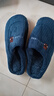 小熊小兔新款秋冬季情侣保暖学生男拖鞋女厚底防滑外穿居家棉拖鞋 小熊小兔棉拖-藏青色 44-45 适合43-44 实拍图