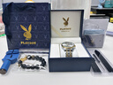 花花公子（PLAYBOY）品牌手表男机械表全自动时尚镂空男士手表陀飞轮男表情人节礼物 全黑钢带/精美礼盒/定制刻字 实拍图