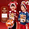 嘟嘟家儿童新年唐装男童红色中国风拜年服女童毛衣宝宝演出服冬季 红色 100 实拍图