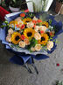 艾斯维娜鲜花速递向日葵混搭花束生日礼物全国同城配送 向日葵香槟混搭花束【升级新款】 实拍图