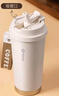 富光拾喜（FUGURNG BESTJOY）保温杯咖啡杯男女士陶瓷内胆随行杯学生吸管水杯子 白色520ml 实拍图