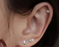 缔晶【3对装】999足银耳钉女超闪小巧迷你耳骨钉养耳洞学生耳饰锆石耳环简约高级感免摘银饰 实拍图