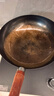 章丘铁锅正宗手工锻打铁锅无涂层物理不粘锅炒锅老式家用炒菜锅厨具轻音 大师版古法烤蓝(已干烧） 34cm 实拍图