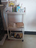 京东物流 落地小推车置物架家用玩具零食办公桌卫生间厨房储物架 白色三层 实拍图