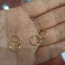 周六福简约足金999黄金耳圈耳环女生日礼物计价AA090923 一对 约1.24g 实拍图