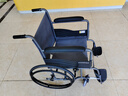 鱼跃(yuwell)轮椅车H051折叠老人轻便旅行手推车钢管免充气胎代步车 实拍图