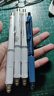 得力（deli）六边形战神按动中性笔 0.5mm双球珠ST头消音学生考试中性笔刷题笔 备考考试专用黑色3支/盒 SA300 实拍图