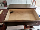 实木桌面收纳盒抽屉式办公桌上整理箱多层杂物储物柜木质盒子带锁 胡桃色二层【全锁】热销爆款 实拍图